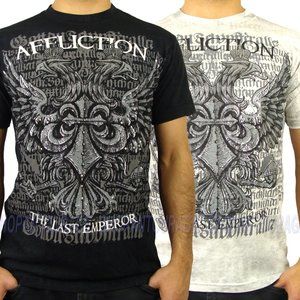 Affliction Fedor Emelianenko Warbird A1088 Black MMA Fight Black T-shirt for Men